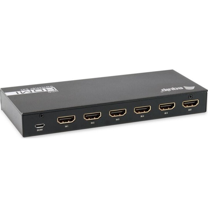 Conmutador de vídeo HDMI 2.0, negro, Equip