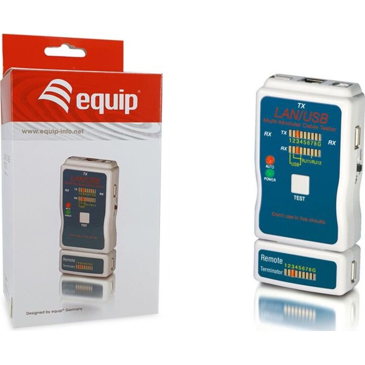 Equip 129964 Testeur de câble vert/gris