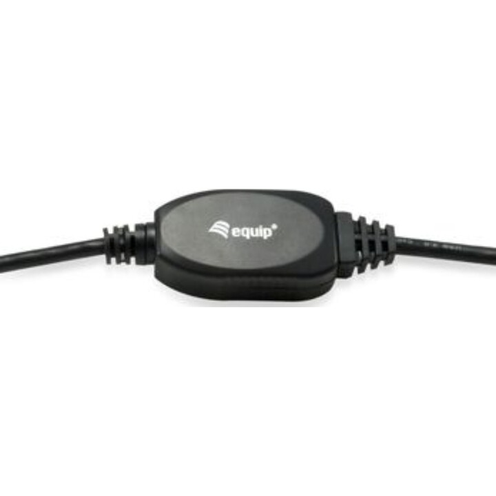 USB 3.0 Active Extension Cable, 10 m, 5 Gbps, Black, Equip