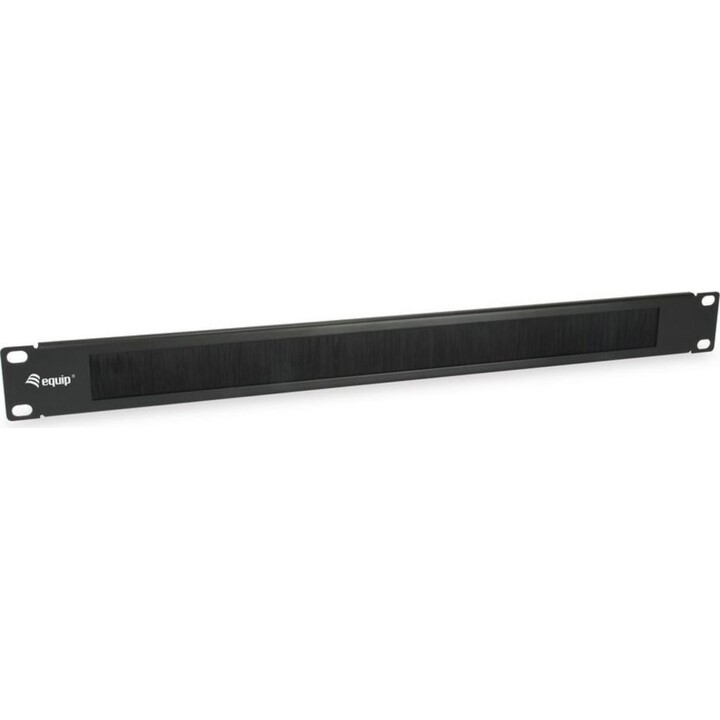 EQUIP 19" Cable Entry 1U with Brush Insert Black