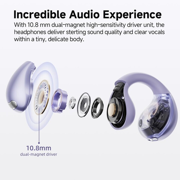QCY Crossky Clip C30 Purple - Bluetooth Headphones