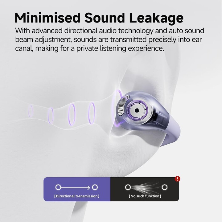 QCY Crossky Clip C30 Violet - Casques Bluetooth