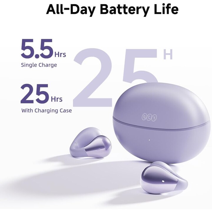 QCY Crossky Clip C30 Purple - Bluetooth Headphones