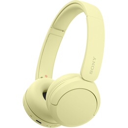 Sony WH-CH520 Wireless Bluetooth On-Ear fones de ouvido, design leve, amarelo