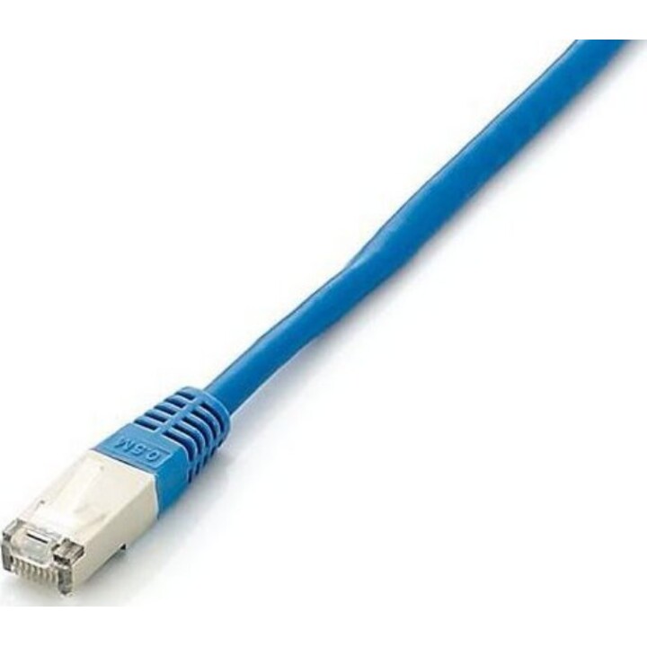 Câble de Raccordement EQUIP Cat6A S/FTP 2xRJ45 15m Bleu LSZH Sachet plastique