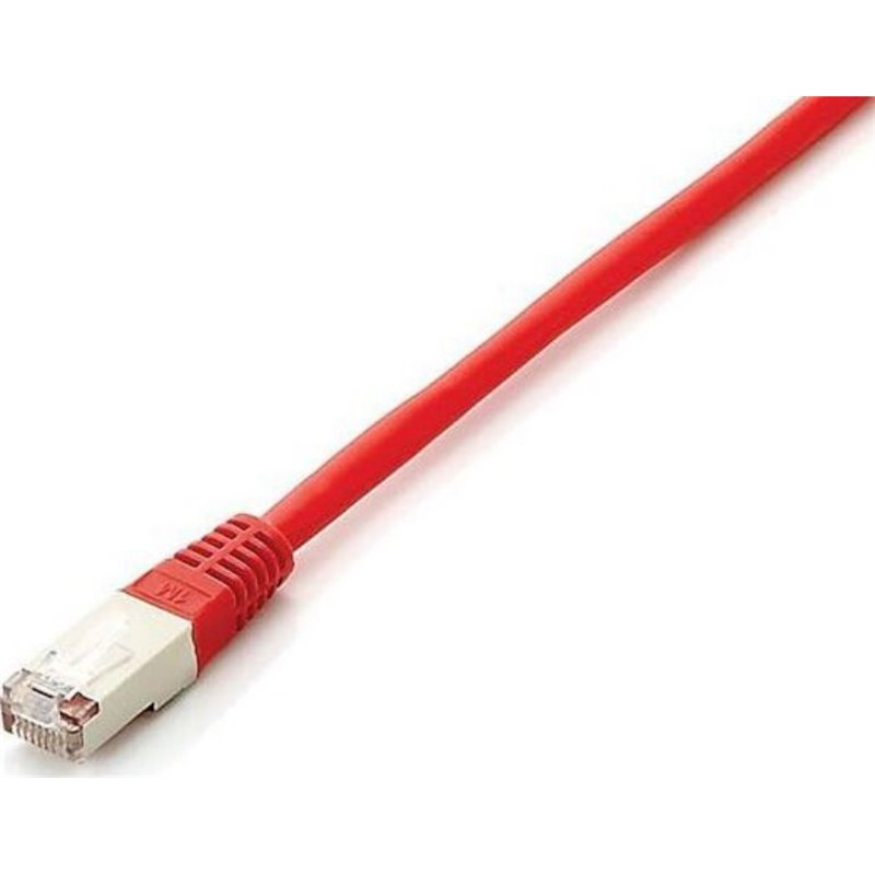 Cabo de Ligação EQUIP Cat6A S/FTP 2xRJ45 10m Vermelho LSZH Saco Plástico