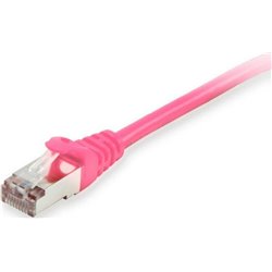 EQUIP Cat6A S/FTP 2xRJ45 Patch Cable 10m Pink LSZH Plastic Bag