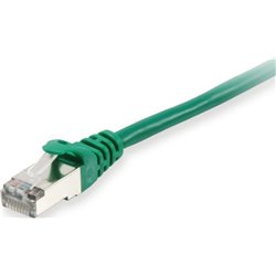 EQUIP Cat6A S/FTP 2xRJ45 Patch Cable 25m Green LSZH Plastic Bag