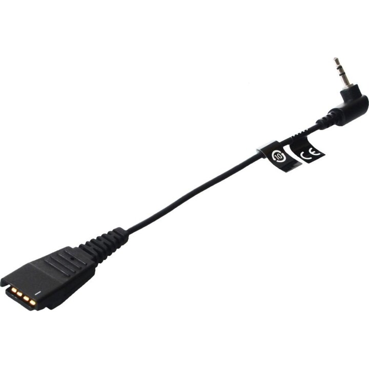 JABRA QD Cord to 2.5mm pin plug angulate 15cm e.g. for Panasonic GB500 PLX CA40