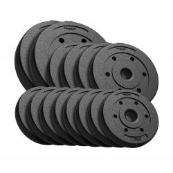Bituminous load set 30kg ( 8x1.25kg + 4x2.5kg + 2x5kg ), hole 31mm, REBEL ACTIVE