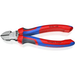 Cutter diagonal, longueur 160 mm, surface laquée, poignées avec des poignées de confort