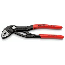 Alicates para bombas de agua KNIPEX Cobra High-Tech, longitud 150 mm, superficie lacada, mangos recubiertos de plástico