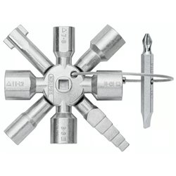Chave do gabinete de controle de Twinkey Knipex para todos os armários padrão e sistemas de desligamento, comprimento 92 mm