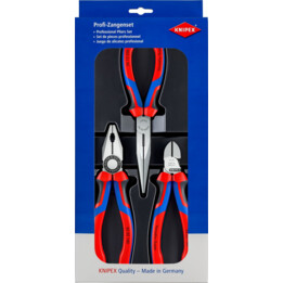 Knipex 2011, Juego mixto de alicates y empuñaduras, rojo/azul