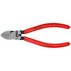 Cortadores diagonais para plásticos, comprimento 140 mm, lacada de superfície, garra plástico revestido