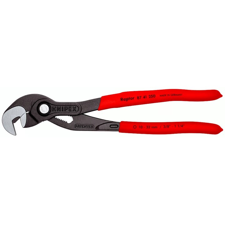 Llave de trinquete múltiple, longitud 250 mm, superficie lacada, mangos recubiertos de plástico