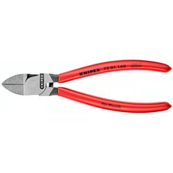 Cortadores diagonais para plásticos, comprimento 160 mm, lacada de superfície, agarra a revestida de plástico
