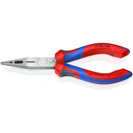 Knipex 1302160, Alicate para electricistas, 160 mm, vermelho/azul