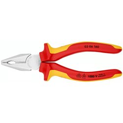 Fesilles combinées, longueur 160 mm, poignées multi-composants en chromée de surface