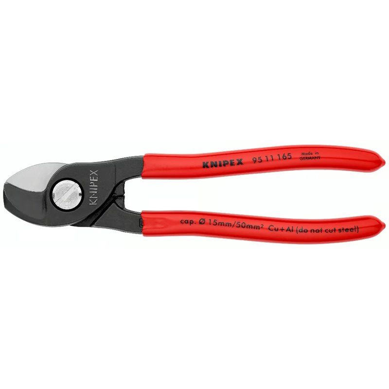 Tijeras para cables, longitud 165 mm, superficie lacada, mangos recubiertos de plástico