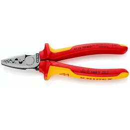 nipex 9778180, Alicates para prensar manguitos aislados, rojo/amarillo
