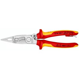 Knipex 1396200T, alicate para instalação eléctrica, vermelho/amarelo