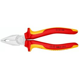 Alicate combinado, comprimento 180 mm, superfície cromada de multi-componente garras multi-componentes