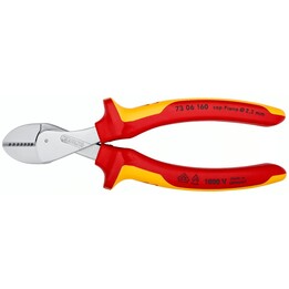 Knipex X-Cut, Alicate de corte diagonal compacto 160mm, vermelho