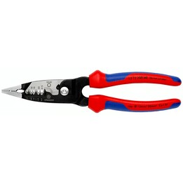 Knipex 8304841, Alicate de retirar isolamento para fios, versão métrica, 200 mm, vermelho/azul
