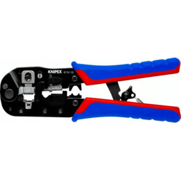 Knipex 975113, Alicates de corte para RJ45 Western, Rojo/Azul