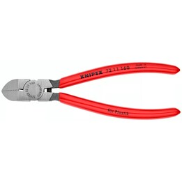 Knipex 7211160, Alicate de corte diagonal para plásticos, vermelho