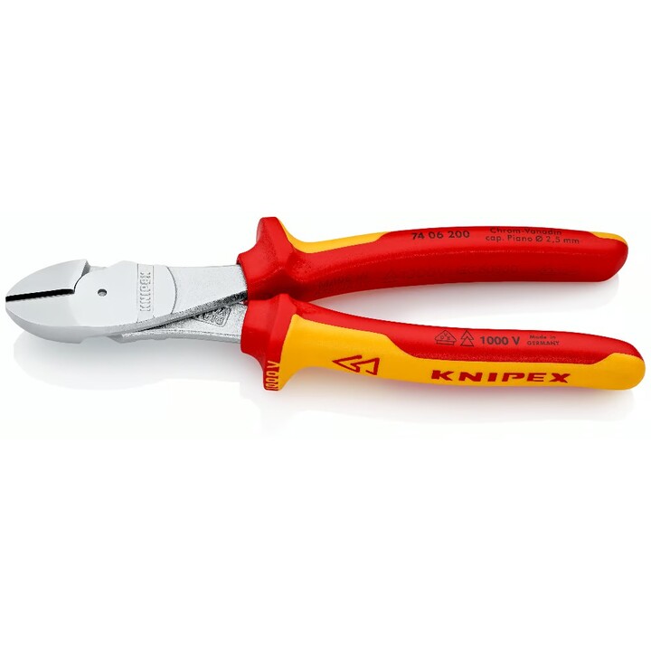 Knipex 7406200, High Leverage Diagonal Cutters, Red