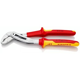 Knipex 1265689, Pinze per pompe dell'acqua Alligator 250 mm, rosso