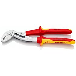 Alicates da bomba de água do jacaré de knipex, comprimento 250 mm, superfície cromada, garras multi-componentes