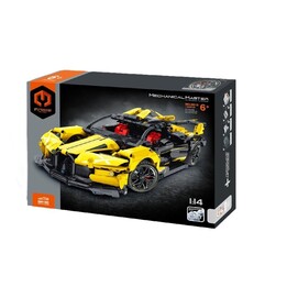 IM.MASTER modelo 1:14 carro amarelo 1103 elementos 9813