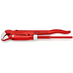 Llave para tubos tipo S, longitud 245 mm, superficie recubierta de polvo, empuñaduras sin manguitos