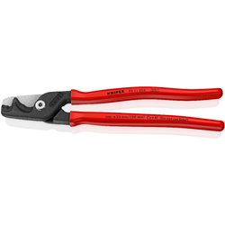 Knipex -Stiefklappen -XL -Kabelschere mit Stufen geschnitten, Länge 225 mm, Oberflächenlack, Griffe Kunststoffbeschichtet