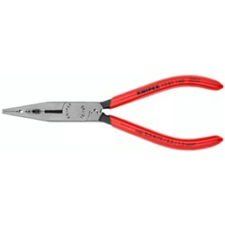 Alicates de electricista, longitud 160 mm, superficie lacada, mangos recubiertos de plástico