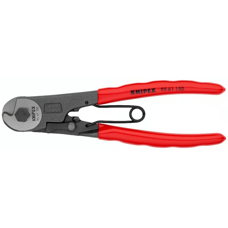 Bowden Cable Cutter, Length 150 mm, Surface lacquered, Grips plastic coated