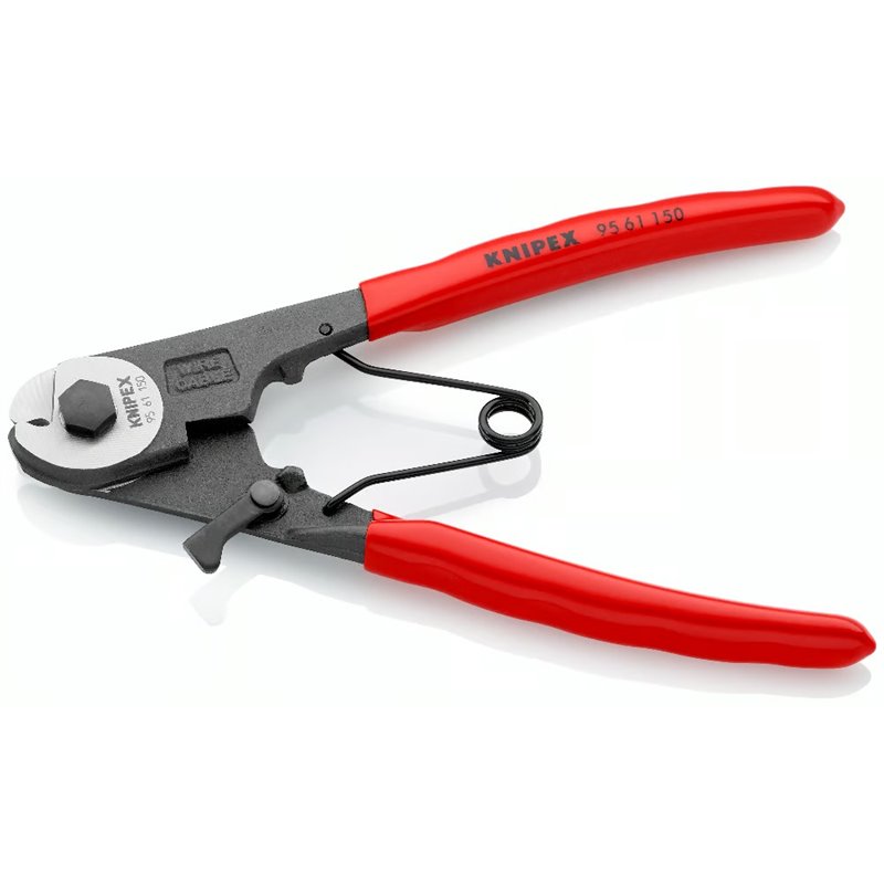 Bowden Cable Cutter, Length 150 mm, Surface lacquered, Grips plastic coated