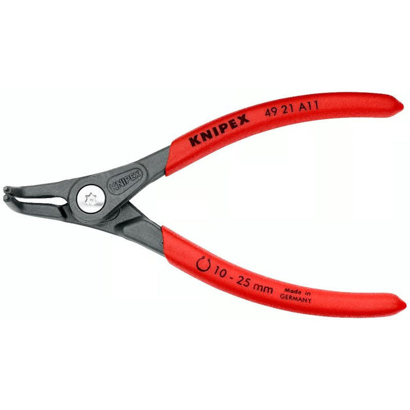 Alicates de precisión para anillos de retención externos en ejes, longitud 130 mm