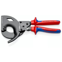 Knipex 2653620, Coupe-câble à cliquet 280mm, rouge