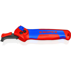 Cuchillo pelador con zapata guía y función de trinquete, longitud 146 mm, empuñaduras multicomponente