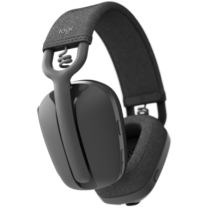 Logitech Zone Vibe Wireless Headset full size Bluetooth wireless USB-C via Bluetooth adapter graphite Certified for Microsoft Te