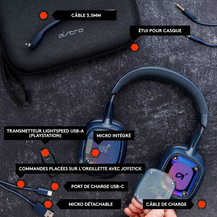939-002008 Logitech G Astro A30 Cuffie da gaming wireless Lightspeed, blu