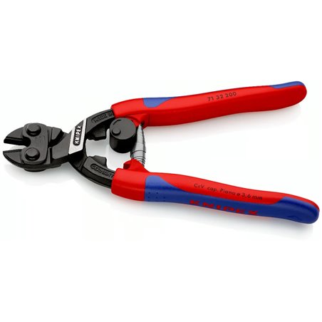Cortapernos compactos KNIPEX CoBolt, longitud 200 mm, superficie lacada, fundas multicomponente