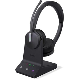 Fone de ouvido Yealink Dect WH64 Hybrid Dual com suporte de carregamento