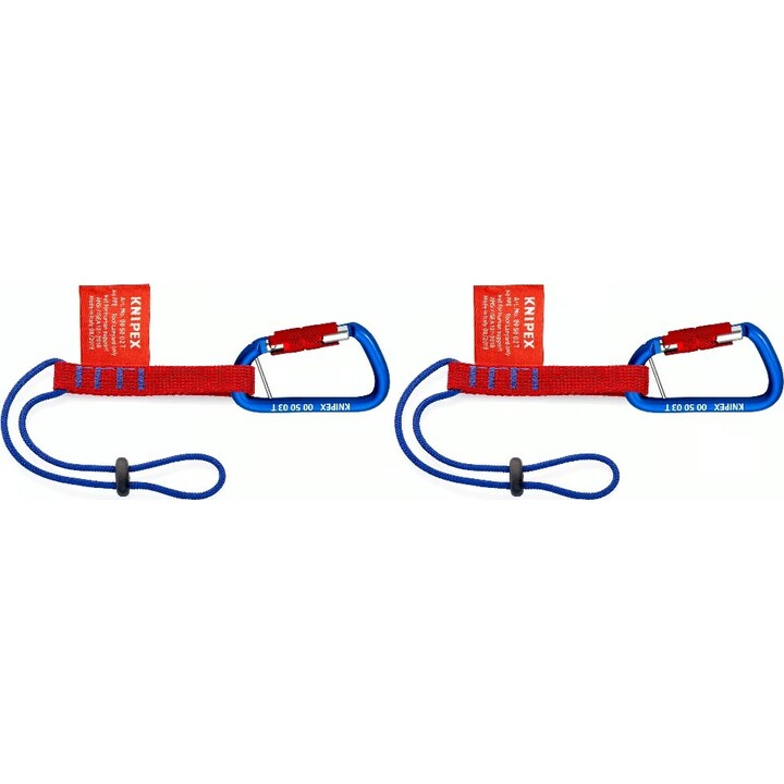 Knipex 00 50 06 T BK, Sistema di fissaggio di sicurezza, rosso