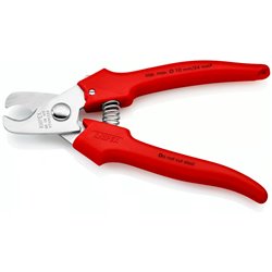 A tesoura de cabo lida com extrusão revestida de plástico, comprimento 165 mm, superfície cromo banhada