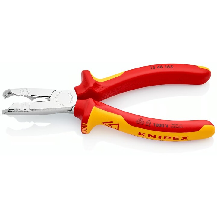 Stripping Pliers, Length 165 mm, Surface chrome-plated, multi-component grips